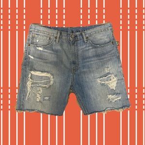 LEVI’s Men’s Distressed Denim Shorts Size W36